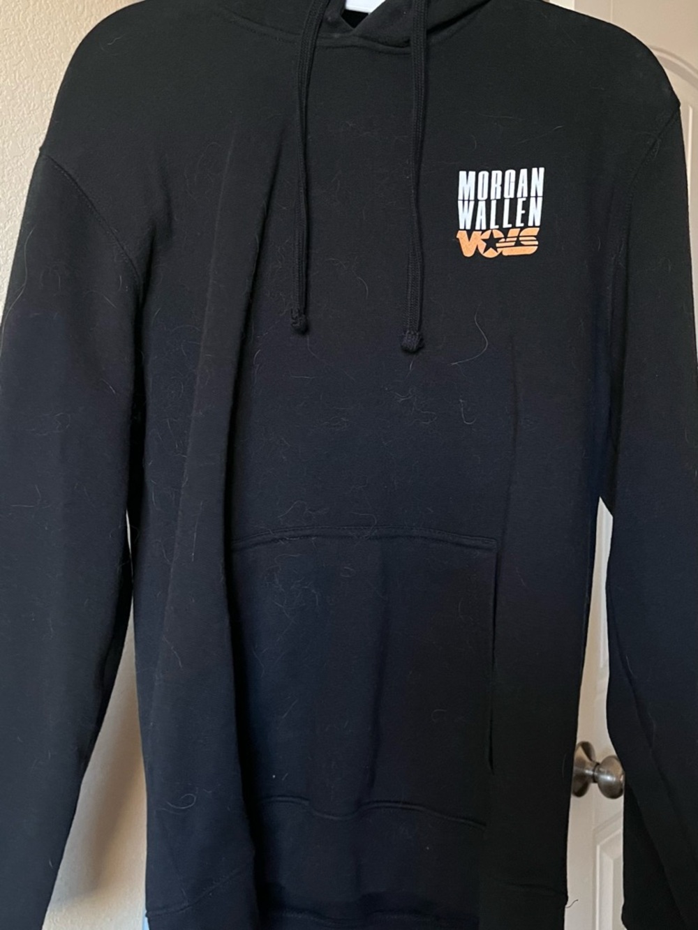 Morgan Wallen Black Hoodie with Orange Logo